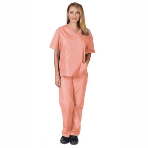 Unisex Scrub Set Moisture Wicking Split Uniform For Medical Use Hospital Workwear S XXL - Product Image 5