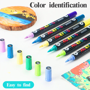 Marcadores de Pintura Acrílica a Base de Agua de Doble Punta, <span class=keywords><strong>168</strong></span> Colores, Profesionales, Resistentes al Agua, Permanentes, Borrables, Certificados por la <span class=keywords><strong>CE</strong></span>, para Pintar Rocas - Product Image 3