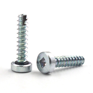 Tornillo de Seguridad Antirrobo para Cabeza de Cilindro, <span class=keywords><strong>Corte</strong></span> No Estándar, Recubrimiento de Zinc, Rosca Autoperforante, Junta Tórica de Sellado - Product Image 5