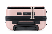Koper Troli Laptop Motif Garis Horizontal Buatan Pabrik Cina, Bahan ABS PC, Dilengkapi Kantong Depan