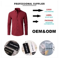Chemise habillée extensible pour homme à manches longues, col boutonné, couleur unie, coupe classique, respirante, séchage rapide, pour le bureau ou les occasions décontractées