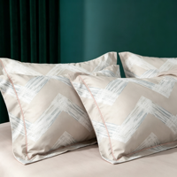 Ensemble de literie à imprimé géométrique Chevron beige, ensemble de housse de couette en microfibre douce 4 pièces avec taies d'oreiller pour la décoration de la chambre à coucher