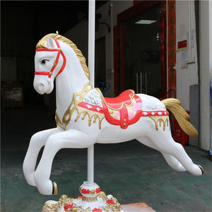 Parti dekorasyon atlıkarınca heykelcik ekran/ahşap atlı karınca atı/fiberglas atlı karınca atı prop dekor özelleştirilebilir - Product Image 2