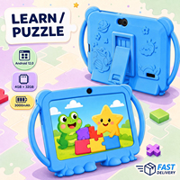 Tableta Infantil Android 12 de 7 Pulgadas, Quad Core, 2GB, 32GB, Dispositivo Educativo con WiFi, Tableta de Aprendizaje para Niños, Juegos de Rompecabezas, KidsTab