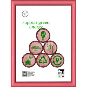 Cornice VIRIUS in legno e CRILEX rosso 30X40CM - Product Image 1