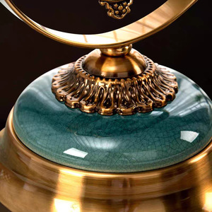 Luxury American Retro <b>Table</b> <b>Clock</b> Circular Quartz Desktop Decorative Home Use - Product Image 3