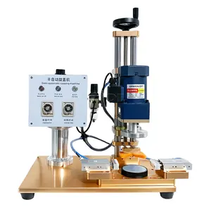 Máquinas taponadoras de rosca de tapa, tarro de vidrio semiautomático de escritorio, máquina de cierre de tapa de plástico, taponadora de botellas
