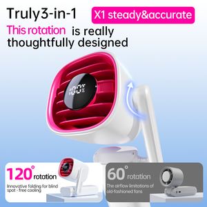 Nouveau modèle 2026 – Mini ventilateur portable à double microphone avec écran numérique, moteur sans balais, design pliable, faible bruit, alimentation USB pour voiture et camping-car - Product Image 3