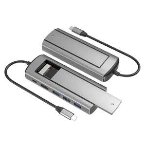 9 IN 1 USBHUBハードディスクドライブ外部エンクロージャーケースはNVMESATA多機能USBHUBをサポートします