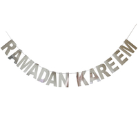 Ramadan Kareem Bannière Eid Mubarak Bannière Hajj Mubarak Bannière Pull Drapeau pour Home Wall Ramadan Moyen-Orient Islamique Musulman