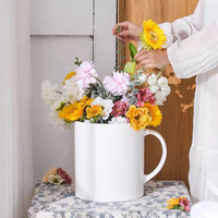 Mug à café en céramique blanc jumbo, taille extra large, tasse à thé en porcelaine, mug personnalisé pour biscuits, gâteaux, eau, bière