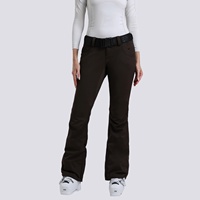 Nouveau pantalon de ski pour femme, durable, coupe ajustée, doublure polaire, professionnel, coupe-vent, imperméable, respirant, couleur unie
