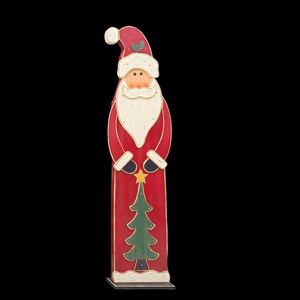 Décoration de Noël en bois, Père Noël classique, pour intérieur/extérieur, fête d'hiver - Product Image 1