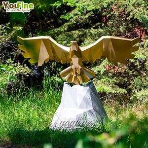 Estatuas <span class=keywords><strong>de</strong></span> Aves <span class=keywords><strong>de</strong></span> <span class=keywords><strong>Acero</strong></span> Inoxidable para Exteriores, Modernas, Pulimentadas a Espejo, Geométricas, Grandes, <span class=keywords><strong>de</strong></span> Animales, Palomas - Product Image 4