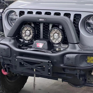 Accesorio de coche Retrofit Liush <span class=keywords><strong>AVE</strong></span> parachoques delantero para Jeep Wrangler JL JK 2007-2025 rejilla de parachoques delantero de acero al carbono - Product Image 4