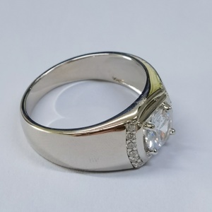 Anillo de Compromiso Masculino de Alta Calidad con Piedras Preciosas Rusas, Plata de Ley 925, Diamante Sintético Cultivado en Laboratorio, Elegante - Product Image 4