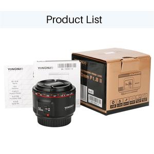 Lente YONGNUO YN50mm 50MM F1.8 II Negra de Gran Apertura con Enfoque Automático para Efectos Bokeh, Lente para Cámara <span class=keywords><strong>Canon</strong></span> 70D 5D2 5D3 <span class=keywords><strong>600D</strong></span> DSLR - Product Image 6