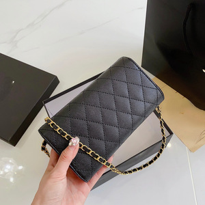 Porte-monnaie de créateur à chaîne, sacoche de téléphone en <span class=keywords><strong>cuir</strong></span> PU de luxe léger, vente en gros de portefeuilles courts et longs de marque pour femmes, tendance - Product Image 6