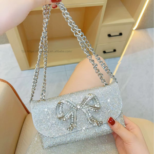 New <b>Clutch</b> Bag Women's All-match Handbag Celebrity Summer Bow-embellished PVC Cover Envelope Small Shoulder Crossbody Tanjing - Product Image 6