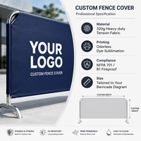 Bâche de protection personnalisée imprimée pour clôture de contrôle des foules, bannière publicitaire extérieure, fabrication OEM, vente en gros, résistante aux UV, USA, Royaume-Uni, Europe, Canada