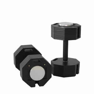 دمبلز معدني ثماني الأضلاع 80LB قابل للتعديل متعدد الوظائف ومحمول مع لوحات إدراج - Product Image 2