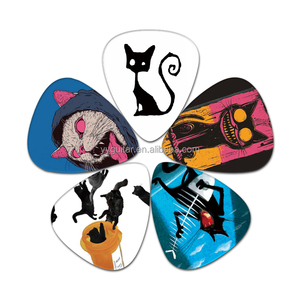5 Stuks/set Spot Verkoop Celluloid Gitaar Plectrums 1.2Mm Grappige Kat Stijl Kleurendruk Groothandel Gitaar Pick Met Logo Custom - Product Image 3
