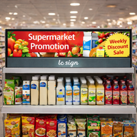 Écran publicitaire LED pour étagère de supermarché, affichage numérique pour bord d'étagère, écran promotionnel pour magasin, affichage LED pour étagère