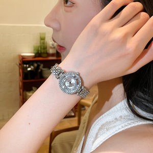 Montre à quartz CILOA pour femme, cadran rond en alliage, bracelet, montre-bracelet, jour, date, résistante à l'eau, cadeau - Product Image 1