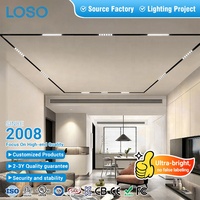 LOSO Wholesale Commercial Aluminum Store Home Office Rail System Magnetic LED Track Lighting
