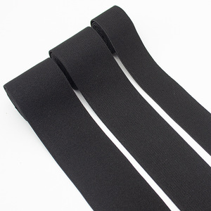 Nastro Elastico in <span class=keywords><strong>Velluto</strong></span> a Doppia Faccia, Larghezza 1.5 CM-5 CM, Materiale Poliestere/Nylon, Colore Nero/Bianco, Elastico Morbido per Abbigliamento e Casa - Product Image 1
