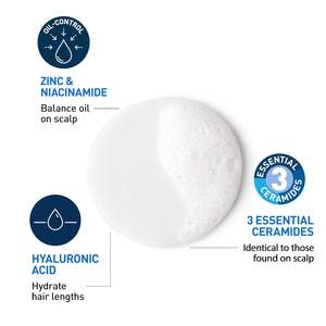 Shampooing équilibrant et régulateur de sébum 12 Fl Oz pour cuir chevelu normal à gras avec céramides et PCA de zinc - Product Image 3