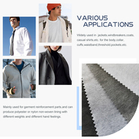 Vente en gros d'entoilage par fusion extensible à quatre côtés tissé tissu d'entoilage thermocollant tricoté pour manteau
