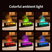 Diffuseur d'arômes pour cheminée, 7 couleurs de flamme, humidificateur, diffuseur de parfum, diffuseur d'huiles essentielles pour cheminée