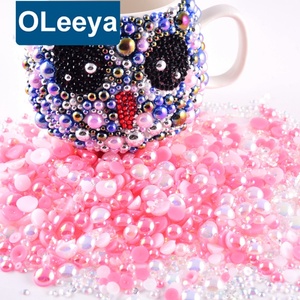 Oleeya Wholesale Packs Mix Resin Rhinestone Pearls Clothing Decorations <b>Glitter</b> <b>Nail</b> Gems Glue on Flatback Decorations <b>for</b> DIY - Product Image 1