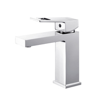 Robinet monotrou en laiton noir mitigeur d'eau chaude et froide robinets de salle de bain avec noyau de vanne en céramique robinets de lavabo noir