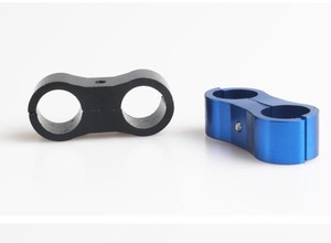 Morsetto per filo, Clip per tubo AN4 / 6 / 8 / 10/12, separatore per tubo dell'olio di scarico automatico in alluminio a 2 fori, 9 colori - Product Image 3