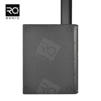 RQSONIC AC22D3 Altavoz PA de Columna de 2 x 10 Pulgadas con Reflector de Bajos, Altavoces Activos de Columna Delgados para Exteriores