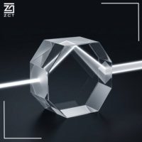 Prisme optique hexagonal en verre pour guidage de lumière, pour l'éclairage des semi-conducteurs, la concentration solaire et les systèmes de capteurs