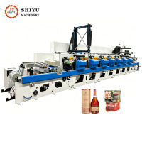 Machine d'impression flexographique horizontale pour la découpe et le marquage à froid de rouleaux d'étiquettes thermiques en papier autocollant, 4, 6 ou 8 couleurs