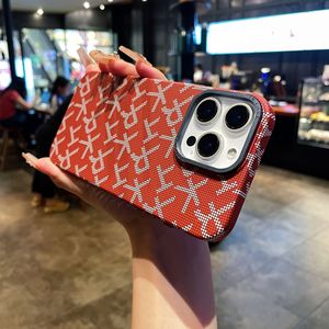 Compatible con Apple 16 Pro Max Phone Case <span class=keywords><strong>Fiber</strong></span> Pattern Letter Metal <span class=keywords><strong>Lens</strong></span> Funda protectora a prueba de golpes para iPhone Teléfono móvil - Product Image 2