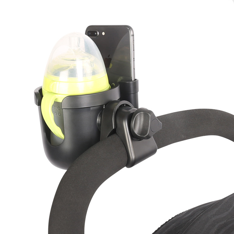 Gulaki HOE034 Two-in-One Stroller Phone Cup Holder - Multifunctional Car Water Cup Holder for Bicycl