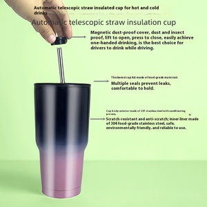 Đôi Tường Ice Cup 30Oz Công Suất Lớn Bisphenol Miễn Phí Lạnh Uống Ice Coffee Cup Mùa Hè Tipping Nước Dispenser - Product Image 4
