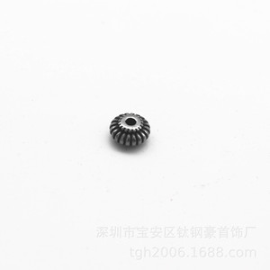 yunnique Stainless Steel Pumpkin Beads 6mm <b>Spacer</b> For Bracelet Making DIY Jewelry Accessories - Product Image 2