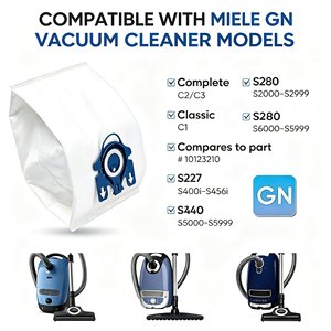 <span class=keywords><strong>Sac</strong></span> à poussière pour <span class=keywords><strong>aspirateur</strong></span> <span class=keywords><strong>Miele</strong></span> GN Series S2 S5 S8 Classic <span class=keywords><strong>C1</strong></span> Complete C2 C3 - Non-tissé - Product Image 2
