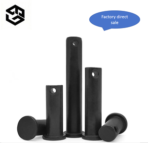 Goupille de positionnement à tête plate de 6mm de diamètre finition noire/brillante avec trou - Product Image 5