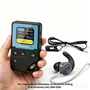 Dispositivo de Relajación del Nervio Vago Ajustable Biothm VNTune Pro |   Dispositivo de Estimulación Muscular Transcutánea (TENS) Recargable TVNS CES TNS Pulse con Modos Personalizables para el Cuello - Product Image 1