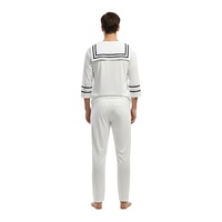 Disfraz de Marinero Azul Marino Personalizado para Hombre Adulto, Kit de Disfraz de Halloween con Detección de Agujas, Material de Poliéster para Conjuntos de Cosplay