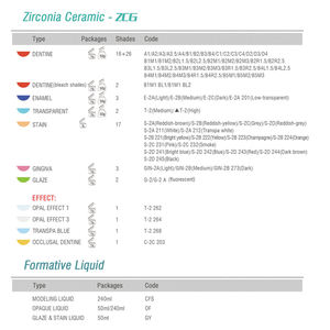 طقم أسنان من البورسلين لتبييض الأسنان من BAOT PFZ, طقم أسنان من البورسلين سيراميك الأسنان من الزركونيا المطلية بالمينا 50 جم ، ظلال كلاسيكية - Product Image 6