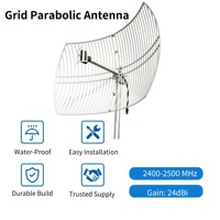 Antenne parabolique extérieure à gain élevé 2,4 GHz 24 dBi, antenne directionnelle à grille WIFI 2,4 G pour une communication efficace