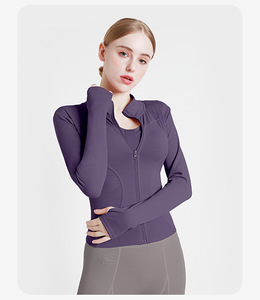 Chaqueta Deportiva JINSI para Mujer, para Correr al Aire Libre, Ropa de <span class=keywords><strong>Gimnasio</strong></span>, Secado Rápido, Top de Yoga, Elástica, con Cierre y Bolsillos, Manga Larga - Product Image 6